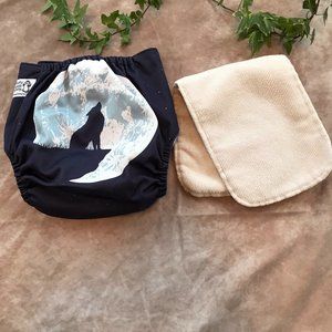 🔥 5 for $20 The Fluffy Penguin Cloth Diaper Snap One Size Pocket Print